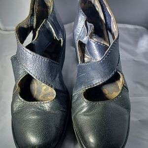 Fly London Black Wedge Shoe Size 39